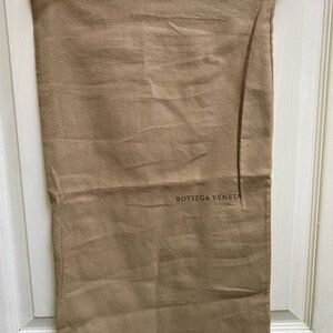 Bottega Veneta Beige Cotton Dust Pouch with Logo Tag draw string